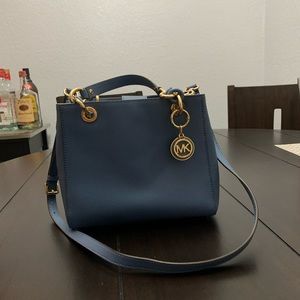 Michael Kors Cynthia Small Satchel Baby Blue